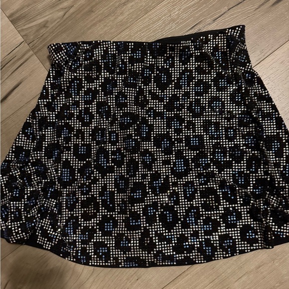Adam Selman sport Leopard Print Mini Skirt - Black and Blue - Picture 2 of 4